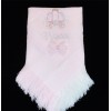 Pink Soft Shawl with Diamante Pattern Detached Bow "Pink Carriage"