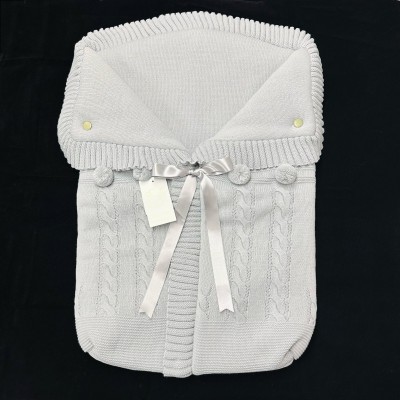 Baby Knitted Sleeping Bag Grey