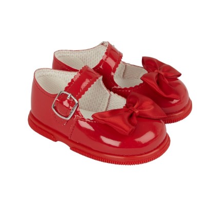 Red Patent Bow Shoes