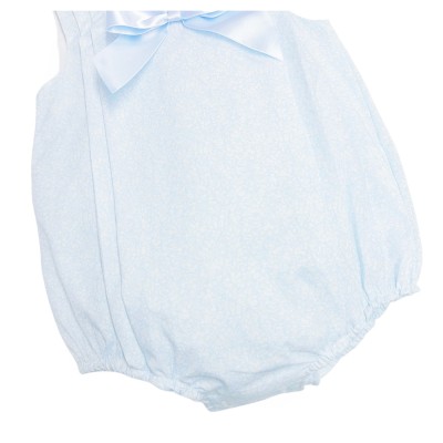 *Clearance* Baby Girl Blue Floral Cotton Romper "MYD2341B"
