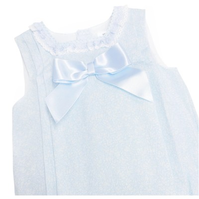 *Clearance* Baby Girl Blue Floral Cotton Romper "MYD2341B"