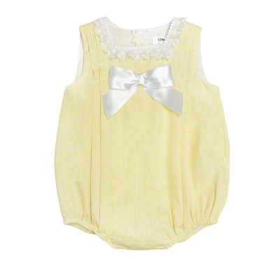*Clearance* Baby Girl Yellow Floral Cotton Romper "MYD2341Y"