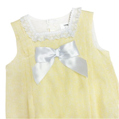 *Clearance* Baby Girl Yellow Floral Cotton Romper "MYD2341Y"