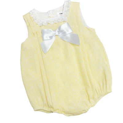 *Clearance* Baby Girl Yellow Floral Cotton Romper "MYD2341Y"