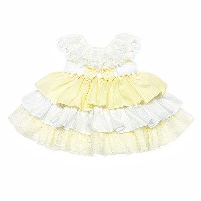Baby Girl Pale Yellow Lace...