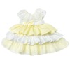 Baby Girl Pale Yellow Lace Puff Ball Dress Many Layers "2401 Yellow"