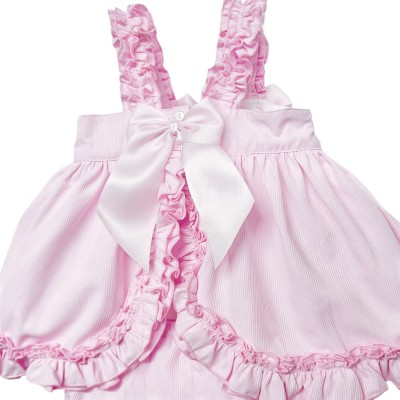 Baby Girl Pink Bow Sun Dress with Knickers "2403 Pink"