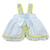 Baby Girl Blue with Yellow Bow Sun Dress with Knickers "2403 Yellow"