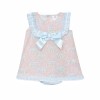 *Clearance* Baby Girl Pink Floral Dress with Pants "MYD2301P"