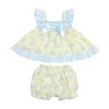 *Clearance* Baby Girl Yellow Floral Sun Dress with Pants "MYD2302Y"