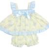 *Clearance* Baby Girl Yellow Floral Sun Dress with Pants "MYD2302Y"