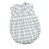 Baby Unisex Grey Smock Checked Romper "MYD2418G"