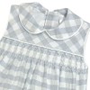 Baby Unisex Grey Smock Checked Romper "MYD2418G"