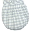 Baby Unisex Grey Smock Checked Romper "MYD2418G"