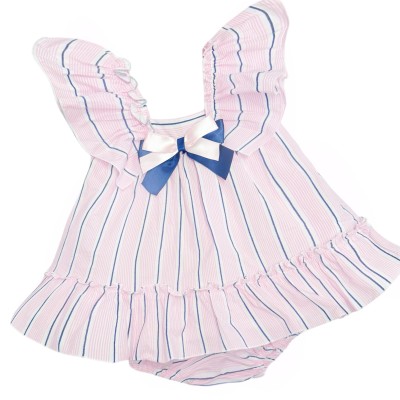 *LAYLA MAY* Baby Girl Blue/Pink Sundress with Pants "LM2402"