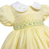 Baby Girl Pale Yellow Smocked Puff Dress "2405"