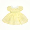 Baby Girl Pale Yellow Smocked Puff Dress "2405"