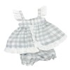 Baby Girl Smocked Grey Checked Sun Dress with Knickers "MYD2430G"