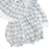 Baby Girl Smocked Grey Checked Sun Dress with Knickers "MYD2430G"