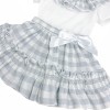 Baby Girl Smocked Checked Skirt with Top "MYD2432G"