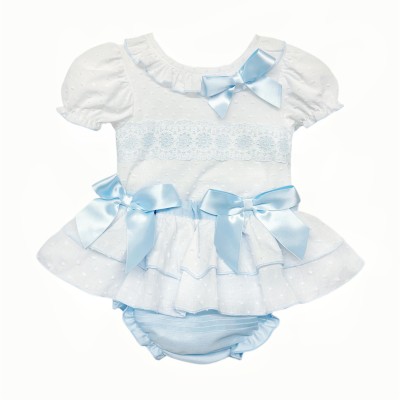 Baby Girl Blue Lace Skirt with Top "MYD2204B"