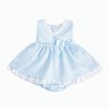 Baby Girl Blue Waffle Puff Ball Dress with Pants "MYD2441B"