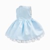 Baby Girl Blue Waffle Puff Ball Dress with Pants "MYD2441B"