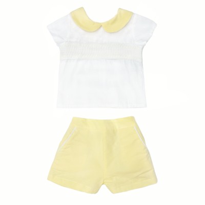 Baby Boy Yellow Smocked Suit "MYD2223Y"