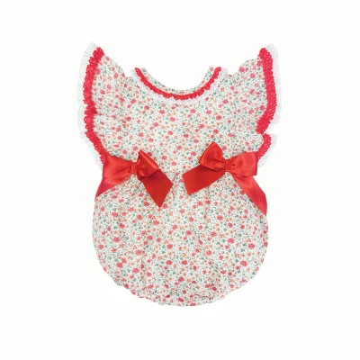 Baby Girl Red Floral Frilly...