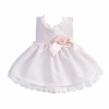 Baby Girl White with Blue Plumetis Dress with Pants "MYD2436B"
