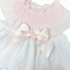 Baby Girl Pink Cotton Plumetis Puff Dress with Pants "MYD2436P"