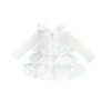 Baby Girl White Frilly Summer Jacket with Hood "MYD462W"