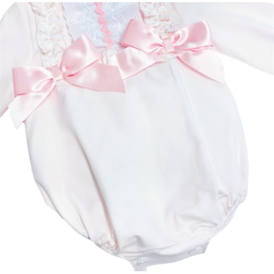 *Clearance* Baby Girl Pink Cotton Romper "MYDH001P"