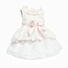 Baby Girl Pink Spotty Sheer Puff Dress with Pants "MYD2437P"