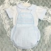 Baby Boy Blue Smocked Romper with Top"MYD2450B"