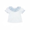 *Clearance* Baby Girl Blue Frilly Bottom Romper with Top "2406 Blue"