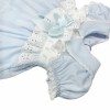 *Clearance* Baby Girl Pale Blue Puff Dress with Bow "2407 Blue"