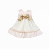 *Clearance* Baby Girl Beige Puff Dress with Pants "MYD2483"