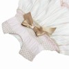 *Clearance* Baby Girl Beige Puff Dress with Pants "MYD2483"
