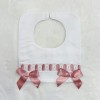 Baby Girl Dusty Pink Waffle Bibs with Bow "Bib-01 DP"