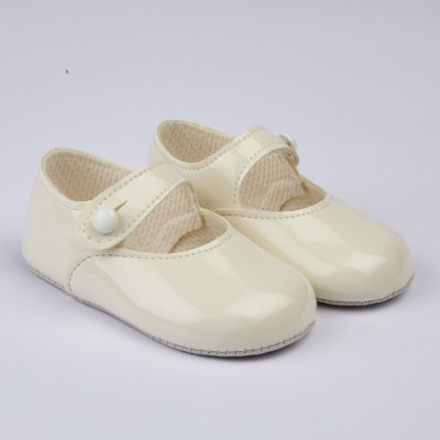 Ivory Patent Button Strap...