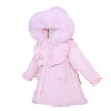 *Clearance* Baby Girl Pink Puffer Coat with Faux Fur Hood "MYD411P"