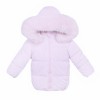*Clearance* Baby Girl Pink Puffer Coat with Faux Fur Hood "MYD412P"