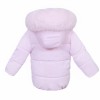 *Clearance* Baby Girl Pink Puffer Coat with Faux Fur Hood "MYD412P"