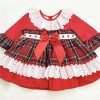 Baby Girl Red Tartan Puff Ball Dress "1821"