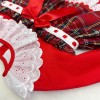 Baby Girl Red Tartan Puff Ball Dress "1821"