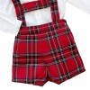 *Clearance* Baby Boy Red Tartan Dungaree with Shirt "2418"