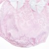 *Clearance* Baby Girl Pink Jacquard Frilly Shoulder Romper "2420"