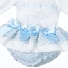 *Clearance* Baby Girl Blue Floral Frilly Skirt with Shirt "MYDB2457B"