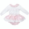 *Clearance* Baby Girl Pink Floral Frilly Skirt with Shirt "MYDB2457P"